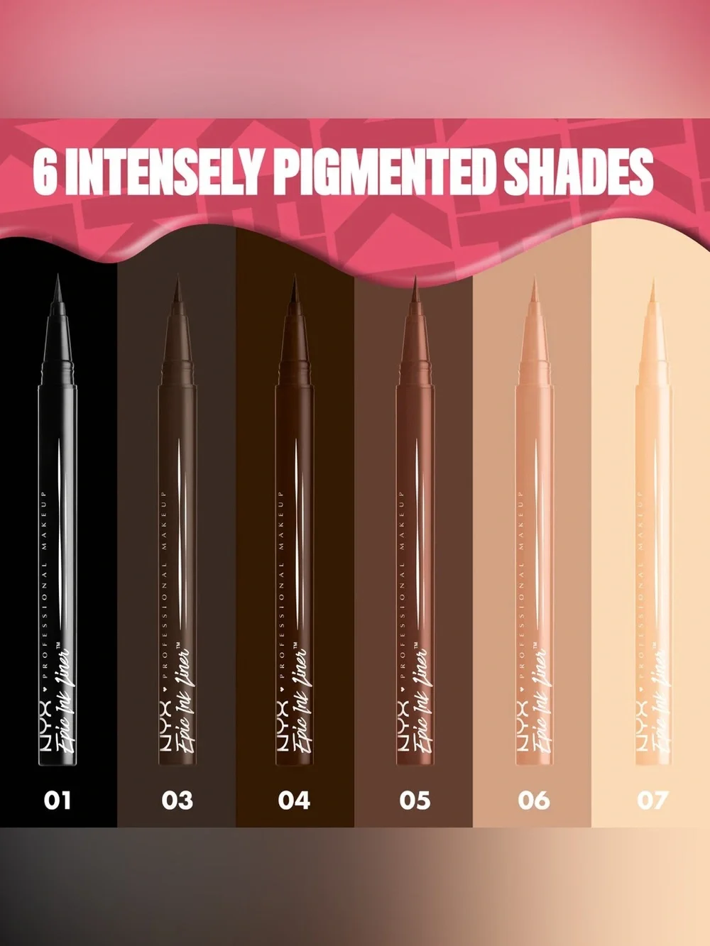 NYX Epic Ink Waterproof Liquid Eyeliner - Milk Chocolate, NEW